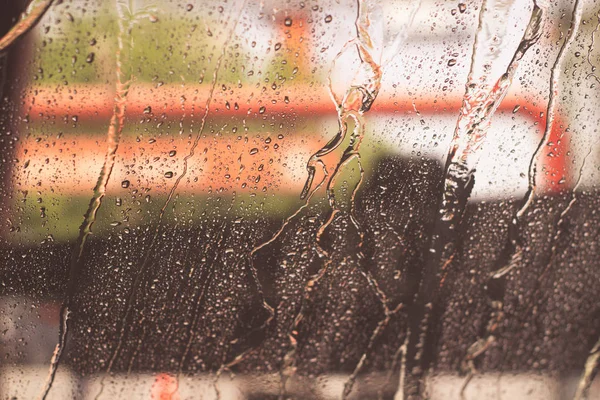 Background Wet Car Window Water Drops — Stock Photo, Image