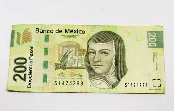 Mexikanische Rechnung über zweihundert Pesos — Stockfoto