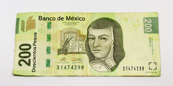 Mexican bill of two hundred pesos