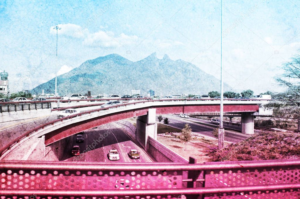 Photograph of the city of Monterrey Mexico and its characteristic 