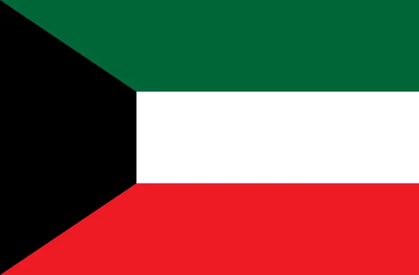 Kuwait flag.vertor e ilustração — Vetor de Stock