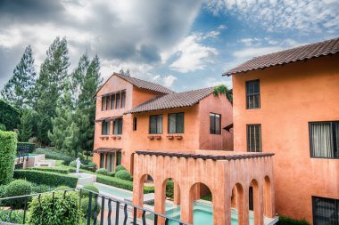 HDR görüntü Tayland renkli binalar (Daire)