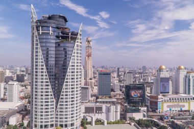 Bangkok, Tayland - 13 Mart 2017: Bangkok manzarası ile şehir