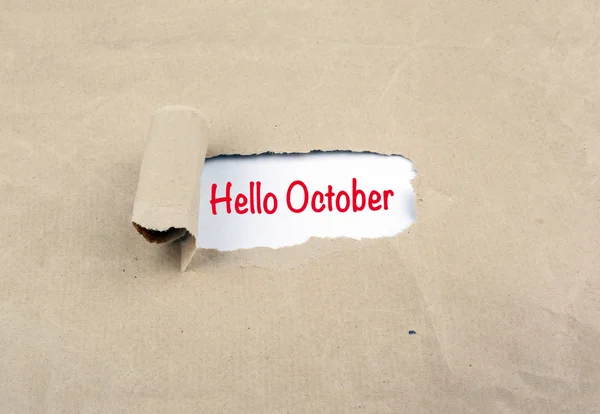 Inscription revealed on old paper - Hello October