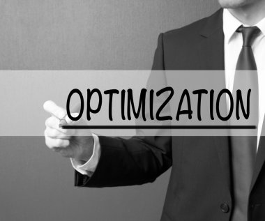 En iyi duruma getirme. İşadamı VIS üzerinde yazma bir marker ile takım elbiseli