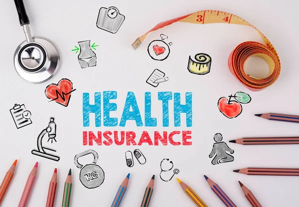Concetto di assicurazione sanitaria. Healty stile di vita sfondo — Foto Stock