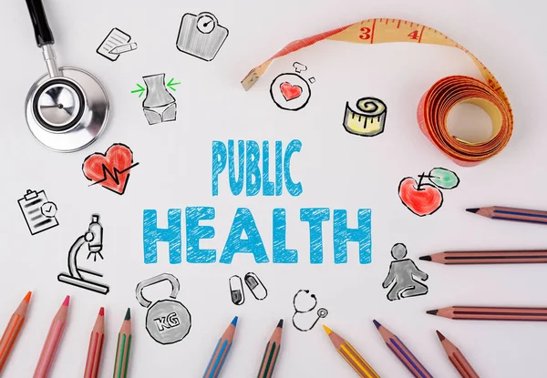 Concetto di sanità pubblica. Healty stile di vita sfondo — Foto Stock