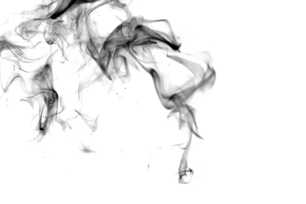 하얀 배경에 검은 연기 — 스톡 사진