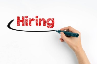 El yazma - kavram işe marker ile. Beyaz Kağıt arka plan