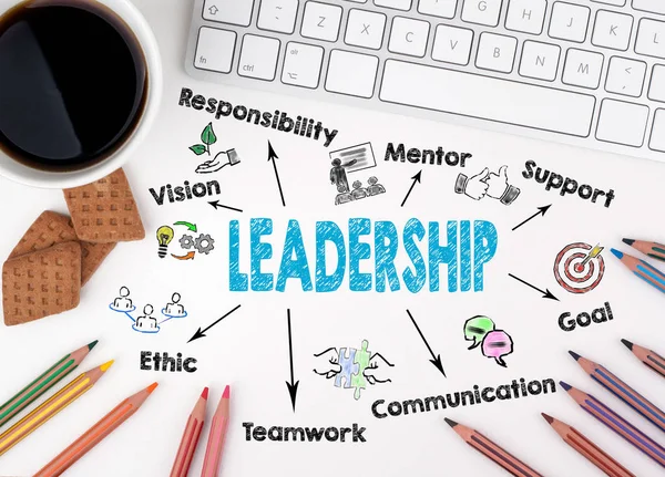 Concept de leadership. Bureau blanc — Photo