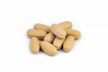 hapları üzerinde beyaz izole. Sağlık arka plan