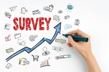 Anket kavramı. Ok anahtar kelimeler ve simgeler