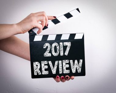 2017 gözden geçirin. Film clapper tutan eller