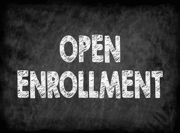 Open enrollment. Black board with texture, background — Stock Photo, Image