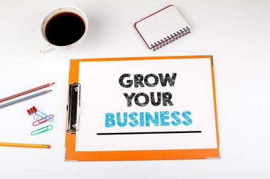 senin iş kavramı büyümek. Ofis Büro Kırtasiye ile
