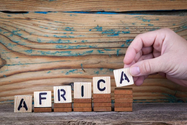 Afryki. Litery na biurko, pouczające i komunikacji tło — Zdjęcie stockowe