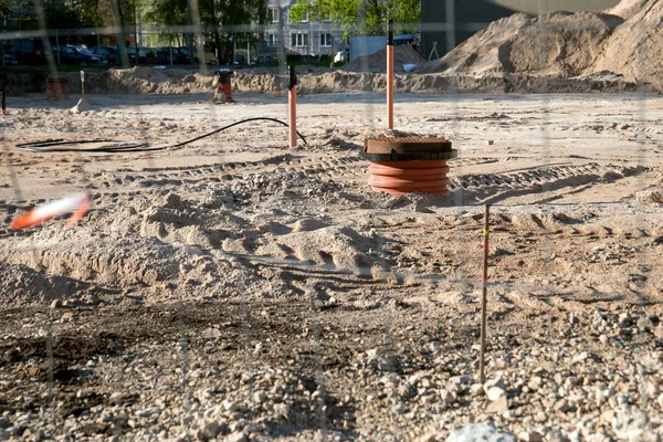 Construção do novo edifício — Fotografia de Stock