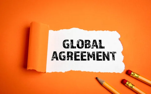 Globale overeenkomst. Onderhandelingen, contracten, partners en het economisch concept — Stockfoto