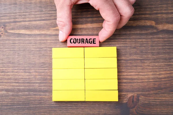 Coragem. Conceito de liderança, responsabilidade, inspiração e motivação — Fotografia de Stock