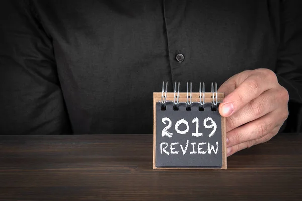 Concepto de revisión 2019. Negocios, informes, logros y metas —  Fotos de Stock