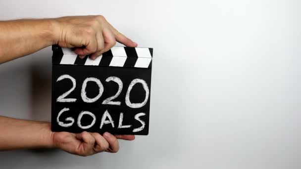 Cele na rok 2020. Biznes, kariera, edukacja i koncepcja rodziny — Wideo stockowe