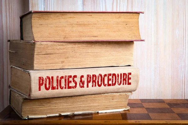 Beleid en procedure. Naleving, Regels, Recht, Regelgeving en Bedrijfsconcept — Stockfoto
