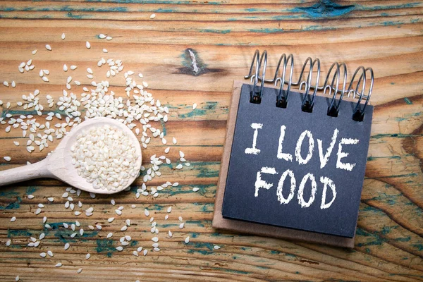 I love food. Cooking, Hobbies, Health and Fitness concept
