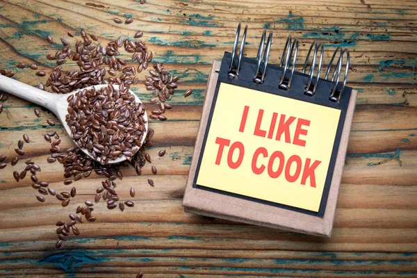 I like to cook. Healthy food, hobbies and passions concept — 스톡 사진