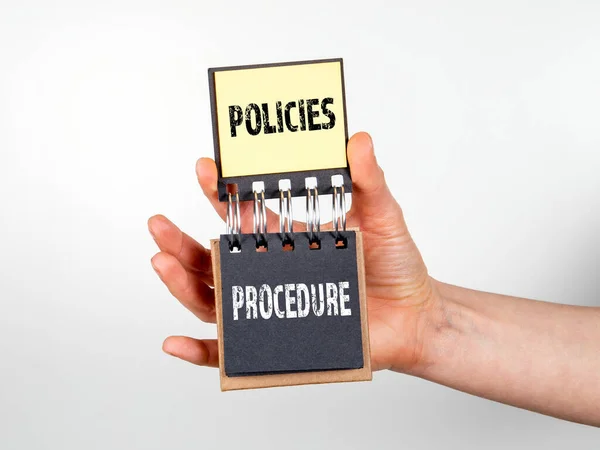 Policies and Procedure. Successful business, law and profit concept