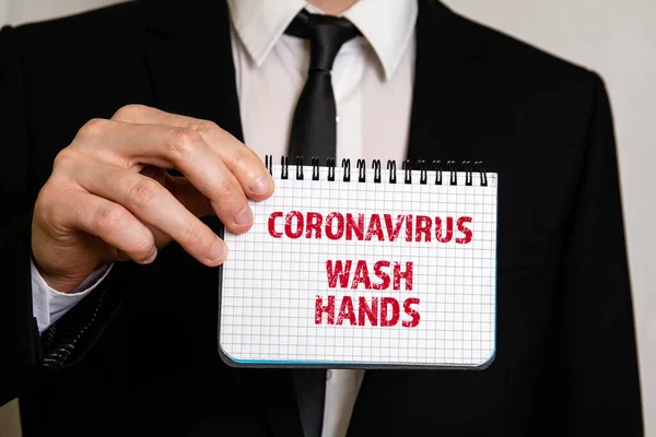 Coronavirus. Wach Hands. Health, safety, hygiene and peace concept