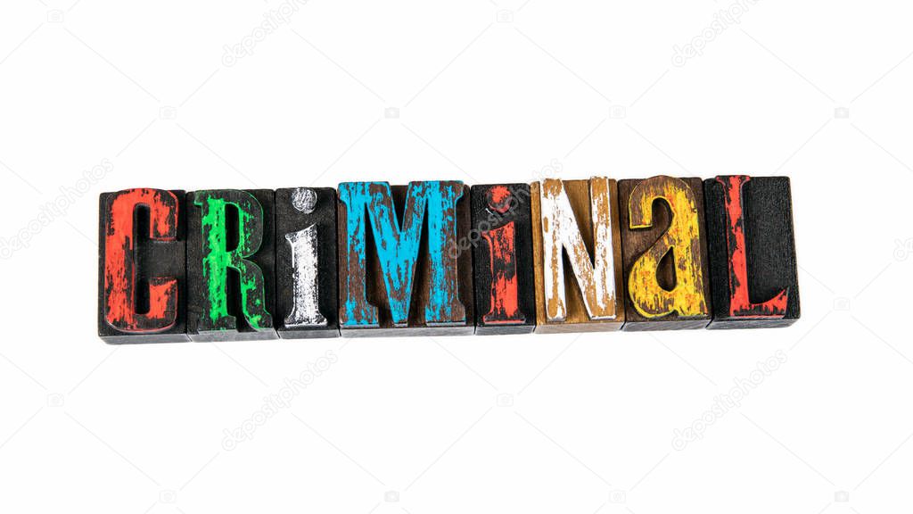 CRIMINAL. Fair Court, Legal Services, Infringements and Terms Concept