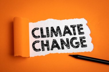 Climate change. Pollution, ice melting, CO2 and waste concept