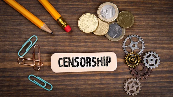 Censorship. Freedom of expression, fake news, money and power concept — 스톡 사진