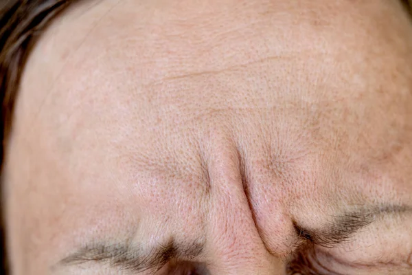 Textura de la piel y arrugas. Envejecimiento, salud y belleza —  Fotos de Stock