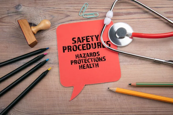 Güvenlik prosedürleri. Tehlike, koruma ve sağlık konsepti — Stok fotoğraf