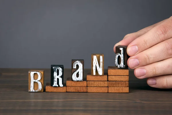 ¡Brand! Concepto de diseño, marketing, gestión y éxito — Foto de Stock