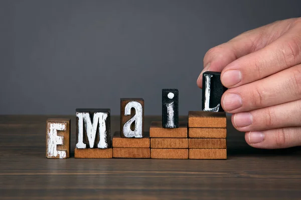 EMAIL. Έννοια μάρκετινγκ, διαφήμισης, επικοινωνίας και spam — Φωτογραφία Αρχείου
