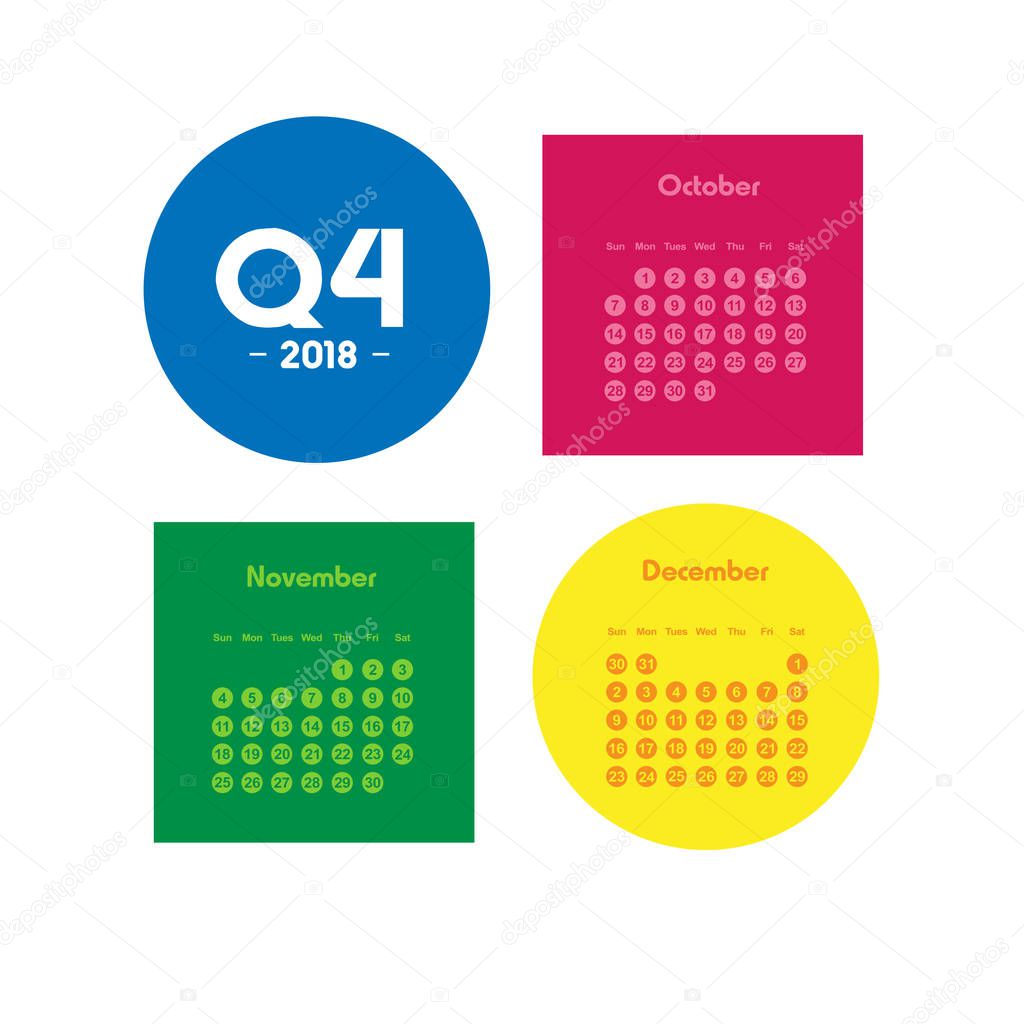 Fourth Quarter Of Calendar 18 Premium Vector In Adobe Illustrator Ai Ai Format Encapsulated Postscript Eps Eps Format