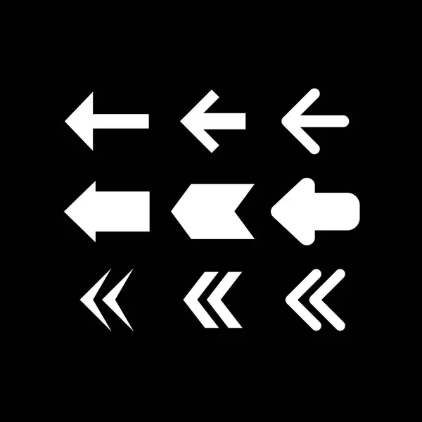 Signe de direction flèche ensemble — Image vectorielle