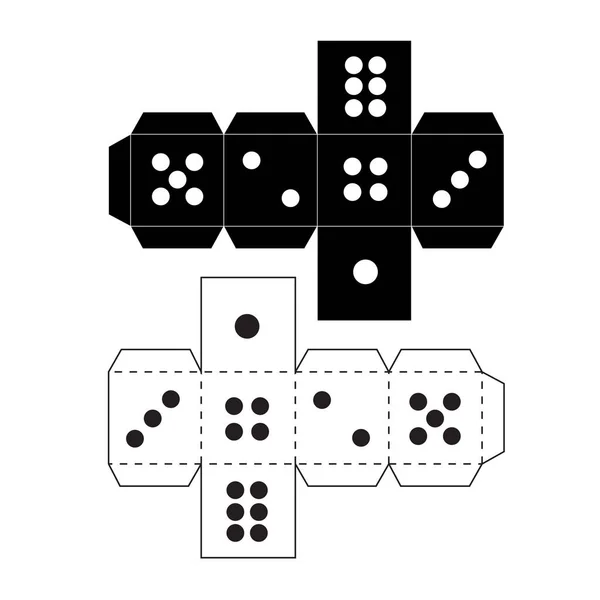 DIY kağıt el sanatları zar şablonu