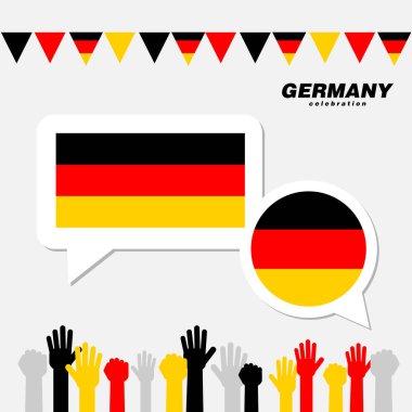 Almanya bayrağı dekorasyonu ile ulusal kutlama