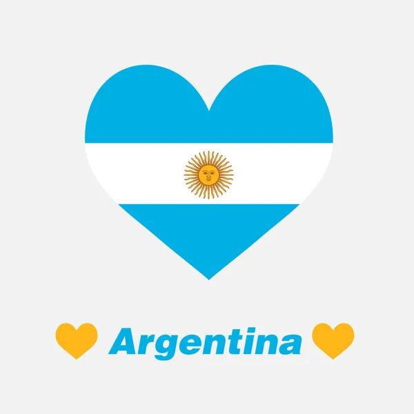 O coração da Argentina — Vetor de Stock