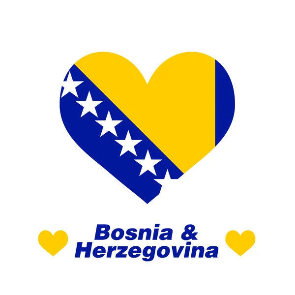 The heart of Bosnia and Herzegovina — Stock Vector