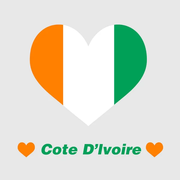 Inima Coastei D 'ivoire — Vector de stoc