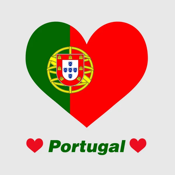葡萄牙的心脏 — 图库矢量图片
