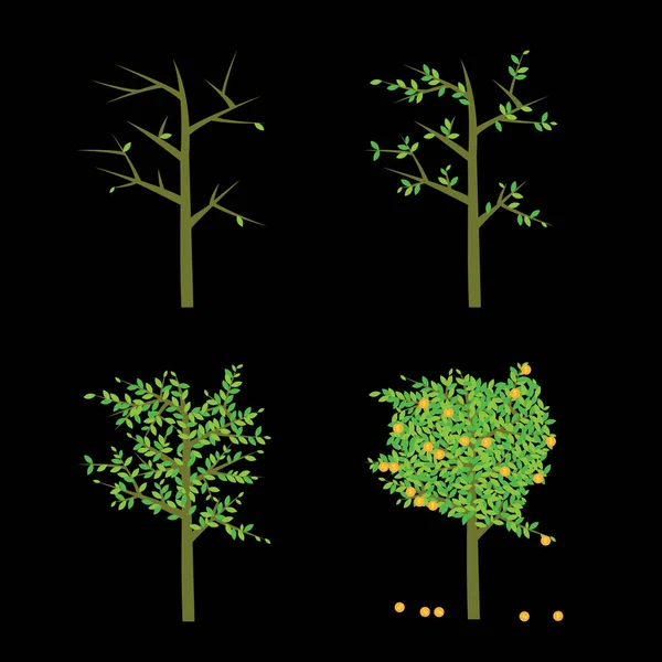 Albero di soldi con foglia in segno di soldi — Vettoriale Stock