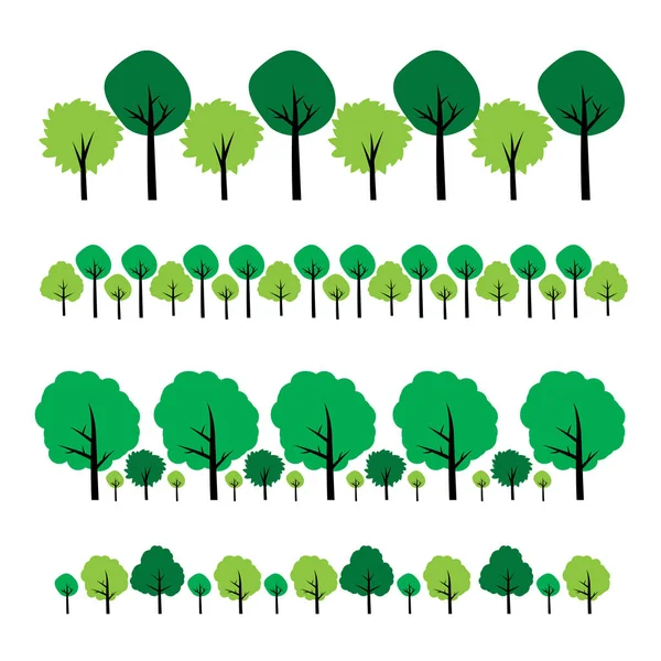 Küçük sevimli modern çizgi ağaç