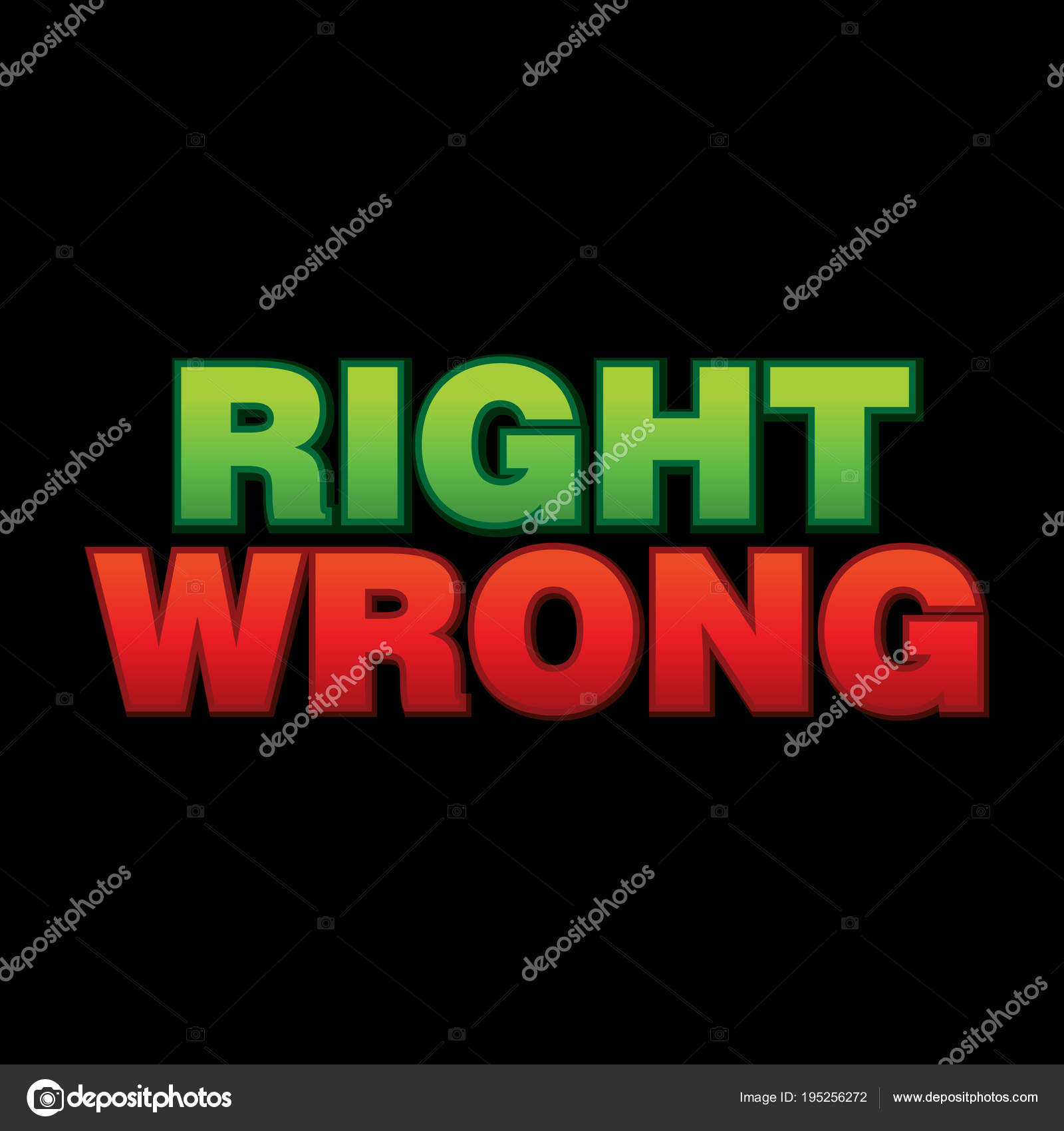 Right and Wrong Stock Vector by ©esbeauda 195256272