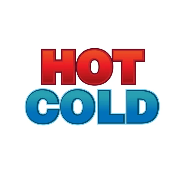 Caliente y frío — Vector de stock