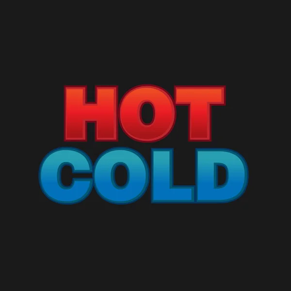 Hot And Cold — Stock Vector